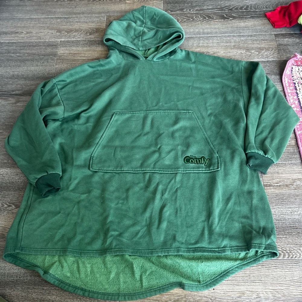 Comfy Men's Green Hooded Pullover Sweatshirt